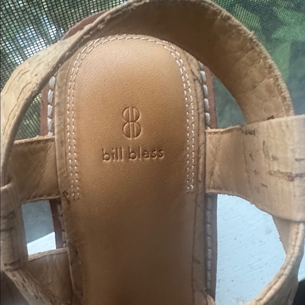 Bill Blass Rae Wedge Sandals In Tan Cork View 5